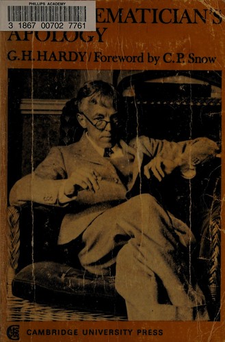 A mathematician's apology cover